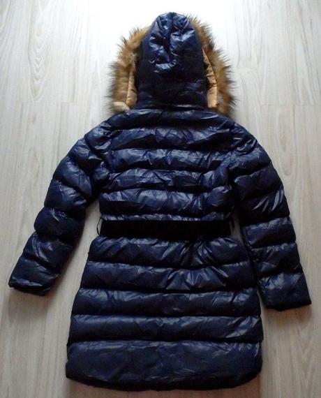 Tmavo modrá dlhá vetrovka, 38 - s