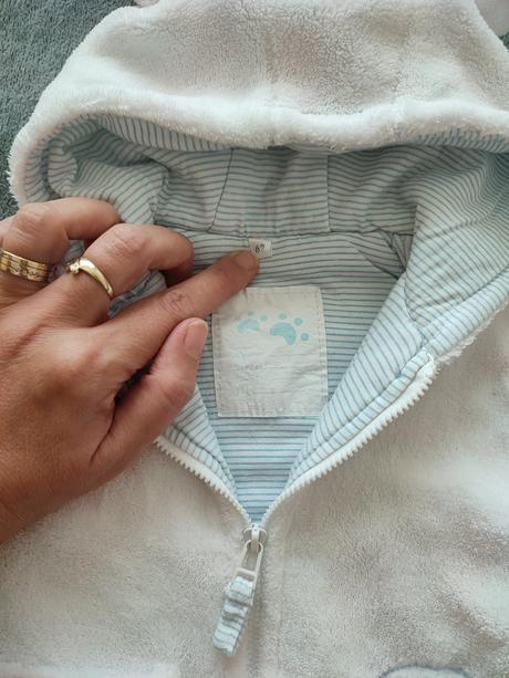 Teplučka mikino-bundička s uškami,top stav, 62