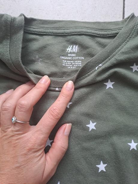 Tričko hviezdy, h&m,134