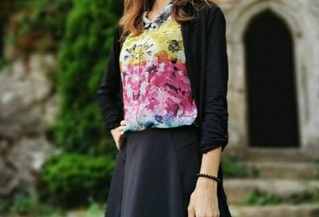 Farebná predĺžená blúzka, h&m