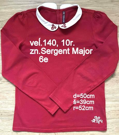 Dievčenské tričko veĺ.140, 10r., zn.sergent major, sergent major,140