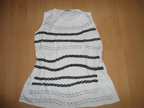 Biele dlhsie damske tricko, m