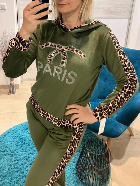 Dámska zamatová súprava s kapucňou (uni), l / m / xl