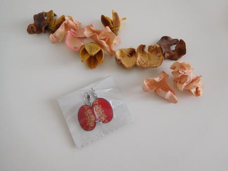 Náušnice do červena,, 