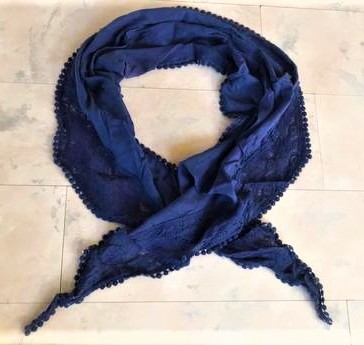 Bavlnená šatka s krajkou, 