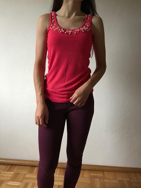 Korálkové tričko, amisu,s