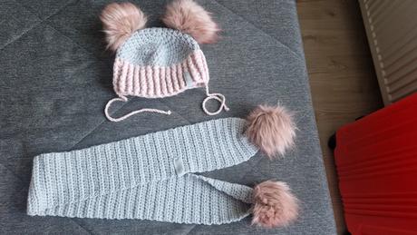 Zimný set - čiapka a šál, 110