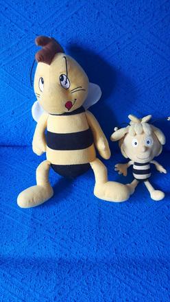 Plyšové hracky-vilko + včielka maja, 
