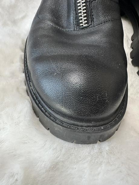 Čierne mäkučké kožené workery zn. zara, zara,39