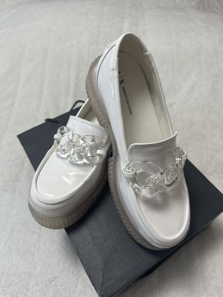 Biele lakované topánky zn armani exchange originál, armani,39