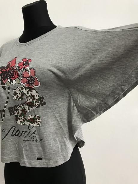 Tričko oversize ako pelerin, s