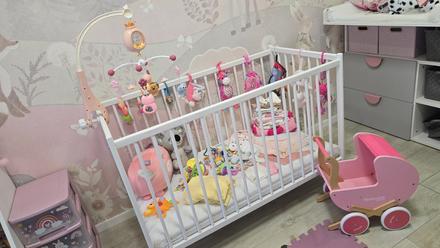 Detská postieľka + komplet príslušenstvo, šírka (cm): 60,dĺžka (cm): 120