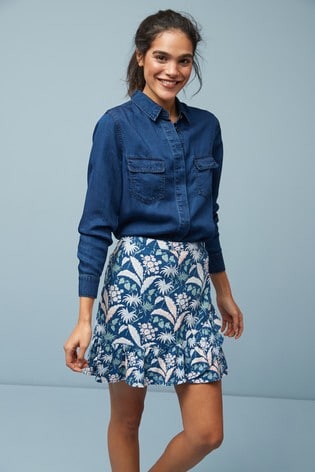 Sukňa s volanovym lemom. nová s visačkou., next,40