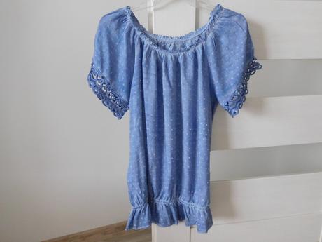 Blúzka svetlo modrá bavlnená dámska l,, l