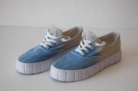 Štýlové ombre tenisky na platforme, fila,38