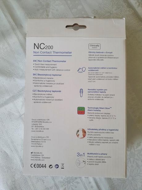 Bezkontaktný teplomer microlife nc 200, microlife