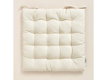3 kusy vankúš na stoličku/podsedák 40 x 40 cm ecru, 