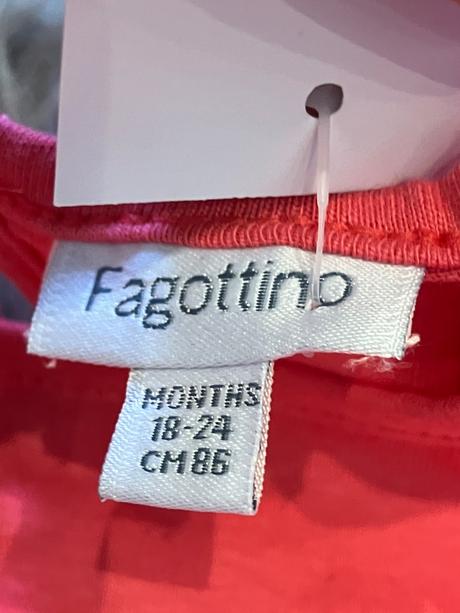 Dievčenské tričko s nápismi ružové (18-24 mes.), fagottino,86