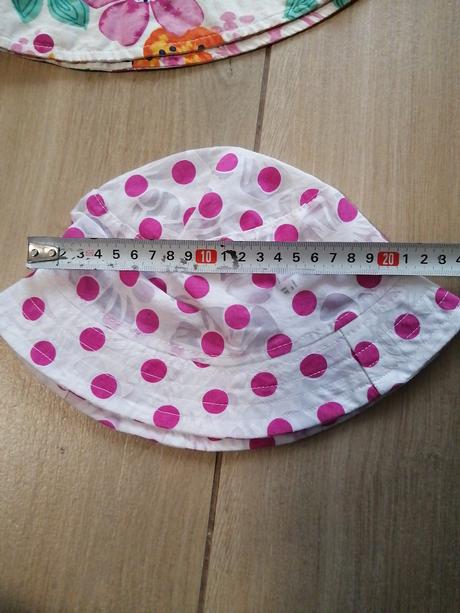 Tenký letný bodkovaný bavlnený klobúčik,, repal,<50