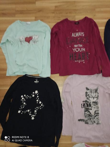 Dievčenské málo nosené tričká v.146/152, 3,-/ks, primark,146