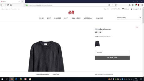 Mikina zlatan ibrahimovič hm, david beckham hm, h&m,l / xl / xxl