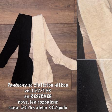Pančušky 2pack nové, reserved,152