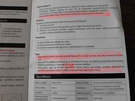 Zepter myionzpro-osobna čistička vzduchu, 