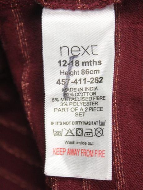 Prúžkované tričko next veľ. 12-18 mes. a, next,86