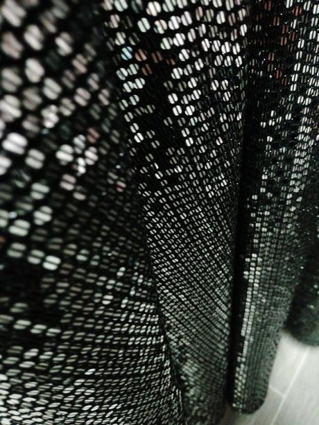 Čierno strieborné trblietavé šaty, new look,164