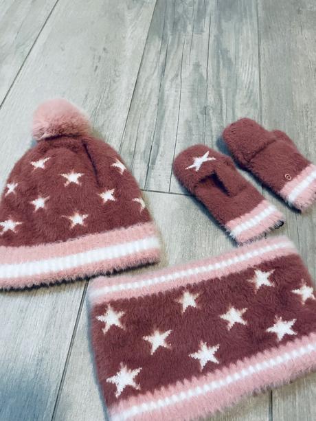 Teplúčka súpravka čiapky a nákrčníka, vertbaudet,92