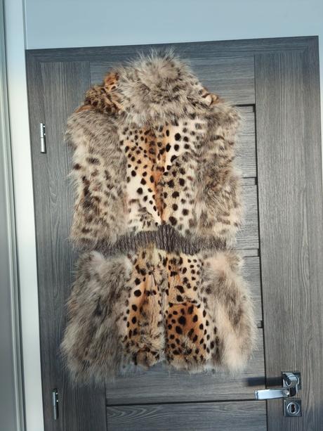 Luxusna vesta z pravej kozusiny rys ostrovid, s