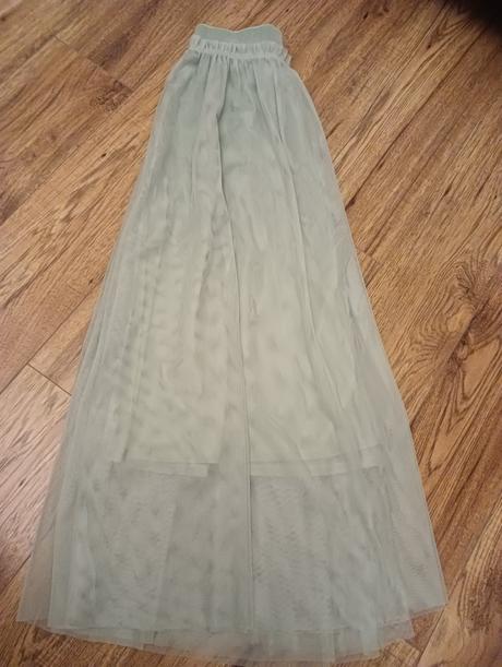 H&m pastelovo-zelená maxi sukňa z tylu, h&m,s