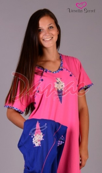 Kojenecká nočná košeľa so županom, vienetta secret,l - xxl