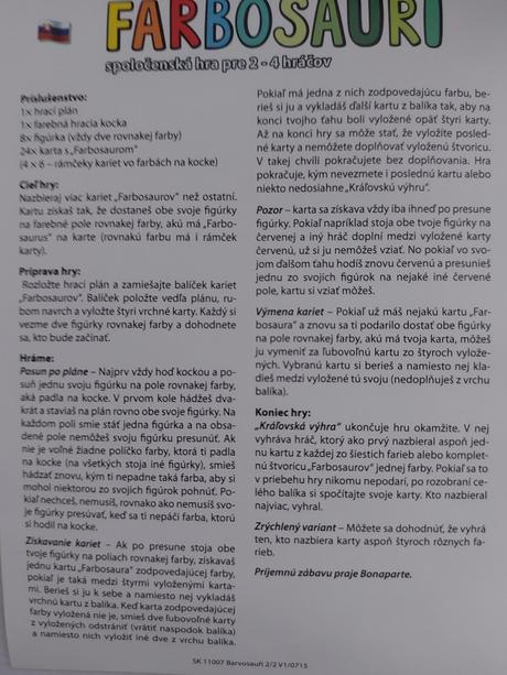 Spolocenska hra farbosaury, 