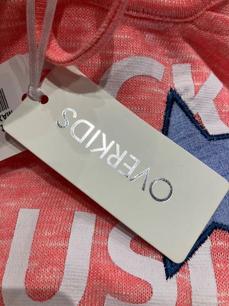 Dievčenský sveter s nápisom overkids (110), 110