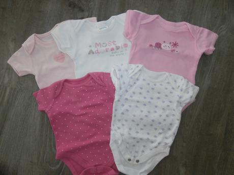 Balík 5ks body s krátkym rukávom, 50–62