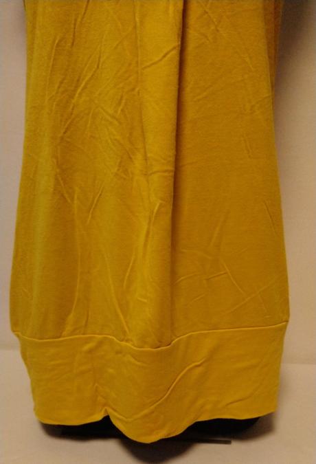 Dámsky žltý elastický top bez ramienok, amisu, amisu,xl