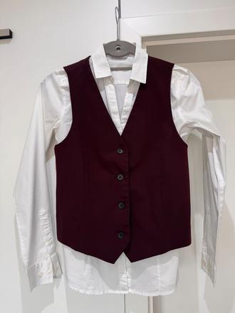 Zara bordová vesta, zara,xs