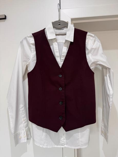 Zara bordová vesta, zara,xs