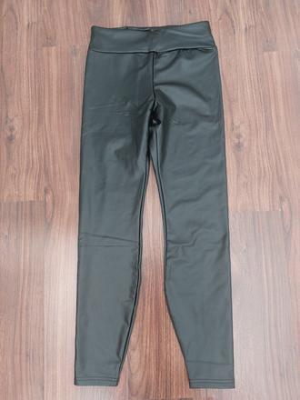 Dievčenské koženkové zateplené nohavice, 158