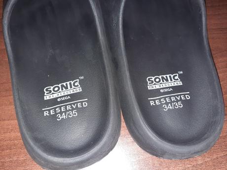Gumené šľapky sonic 34/35 (vd 21 cm), reserved,34