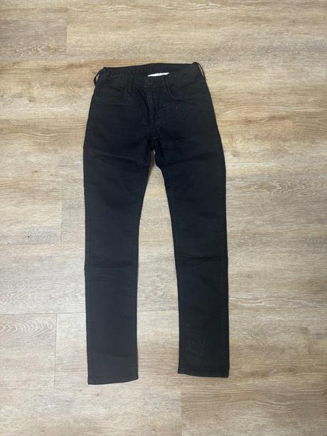 Čierne trblietavé rifle, h&m,140