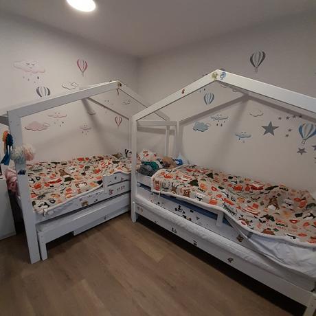 Detská domčeková posteľ, šírka (cm): 90,dĺžka (cm): 200