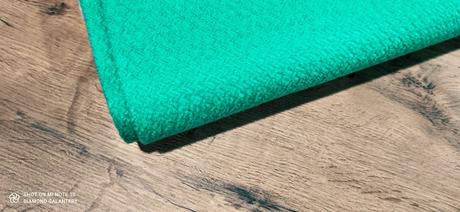 Látka na kabát - tyrkys - cena za 10 centimetrov, 