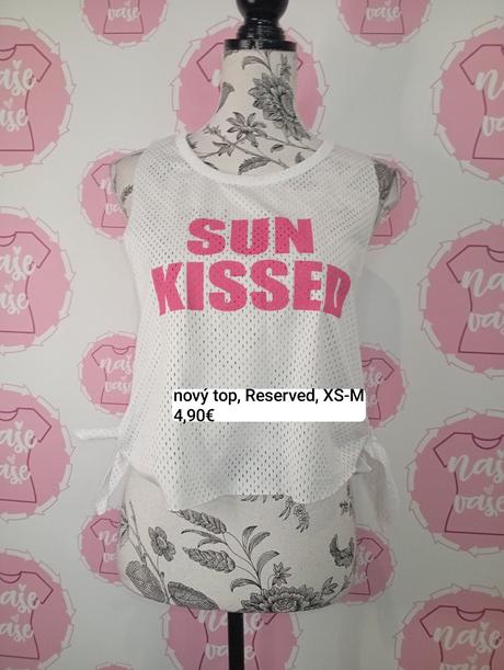 Nový letný top xs-m, reserved,xs