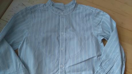 Pásikavá košieľka so stojačikom, h&m,110