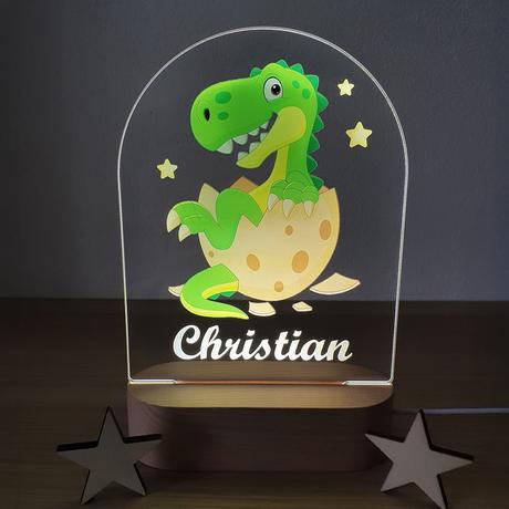 Detská nočná lampa s vlastným menom dino i.,