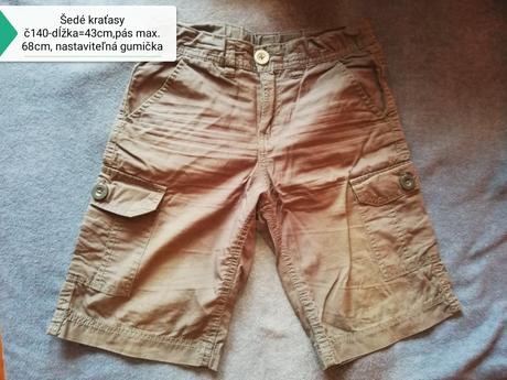 Šedé kraťasy č. 140, 140