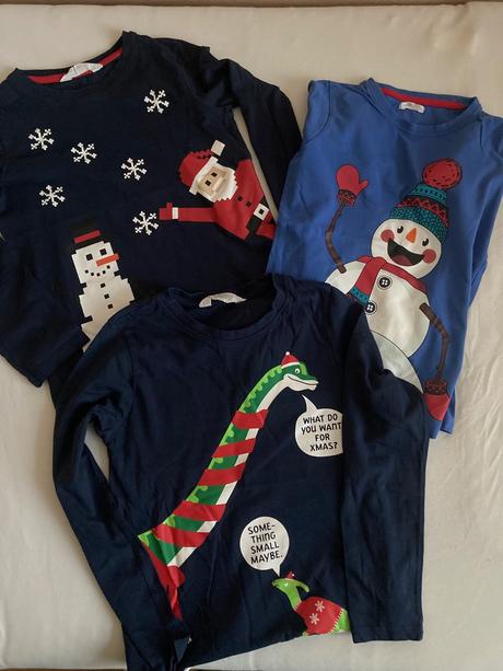 Trička vianoce a zima, h&m,128