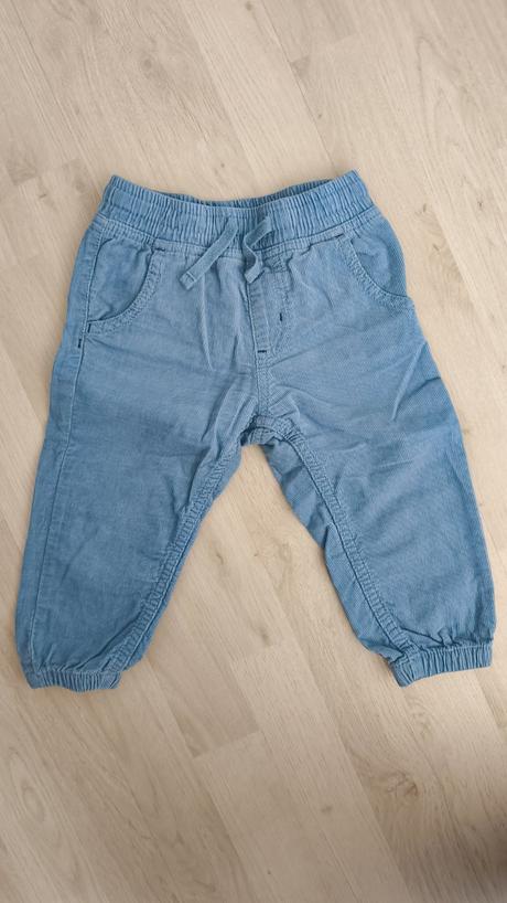 Modré menčestrové nohavice pre chlapca, lupilu,86